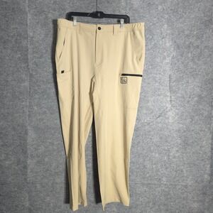Fintech Fishing Pants Mens XXL Tan Cargo Performance Stretch Quick Dry Hiking